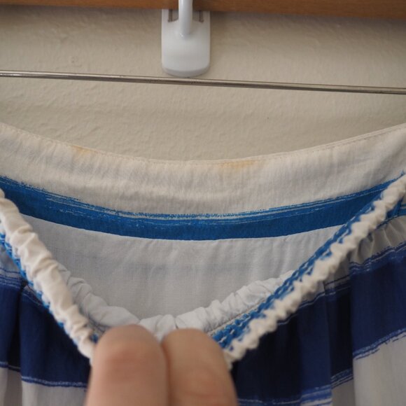 Anthropologie Maeve Blue Striped Midi Skirt sz xs - Picture 10 of 10